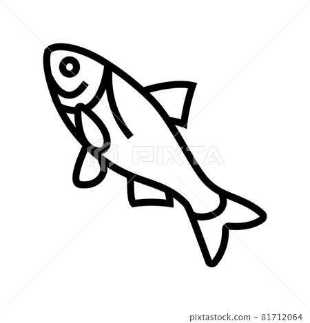 bighead carp line icon vector illustration 81712064
