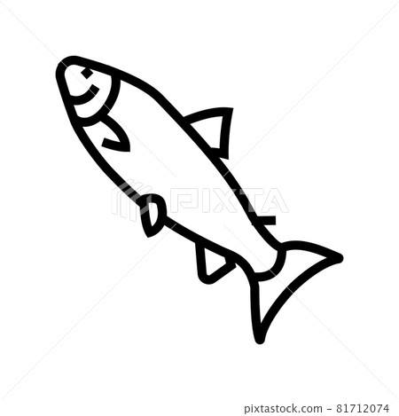 atlantic salmon line icon vector illustration 81712074
