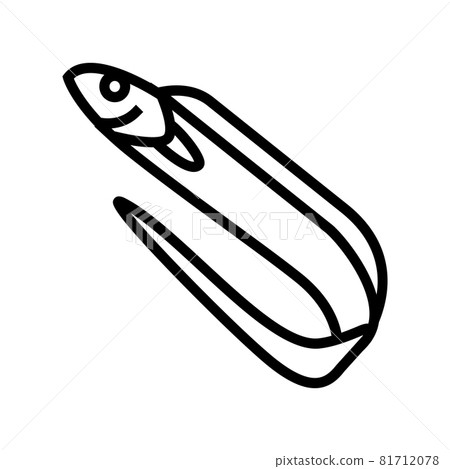 large head hairtail line icon vector illustration 81712078