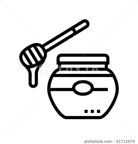 honey bottle beekeeping line icon vector illustration 81712079