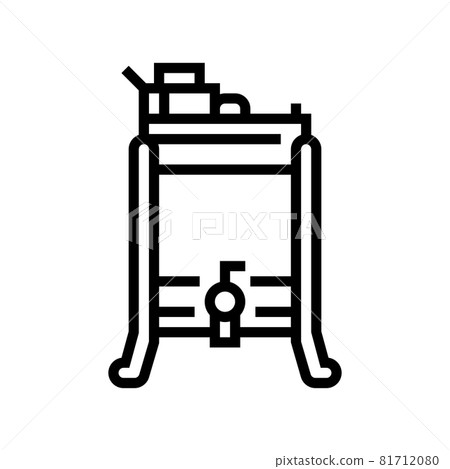 honey extractor beekeeping line icon vector illustration 81712080