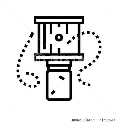 bee trap beekeeping line icon vector illustration 81712081