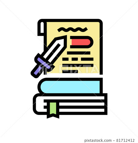 history book color icon vector illustration history book color icon vector illustration 81712412