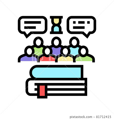 social history color icon vector illustration 81712415