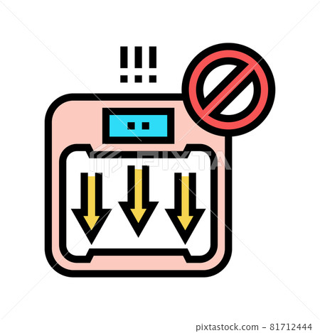 unexplained weight loss hepatitis color icon vector illustration 81712444