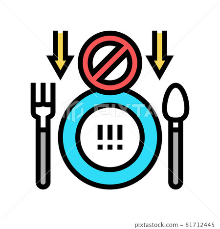loss of appetite hepatitis color icon vector illustration 81712445