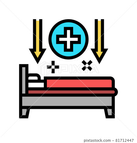 bed rest hepatitis color icon vector illustration 81712447