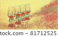 Illustration the set of single malt tasting glasses, single malt whisky in a glasses 81712525