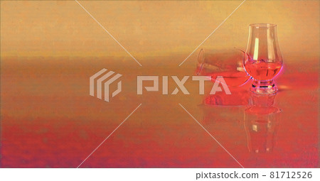 Illustration the set of single malt tasting glasses, single malt whisky in a glasses 81712526