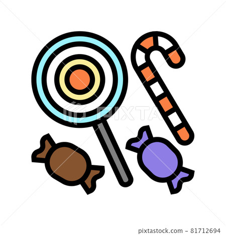 candy halloween color icon vector illustration - Stock Illustration ...