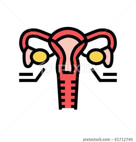 ovaries endocrinology color icon vector illustration 81712740