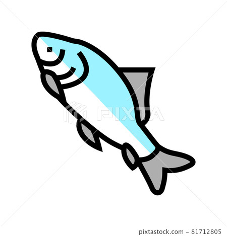 catla catla fish color icon vector illustration 81712805