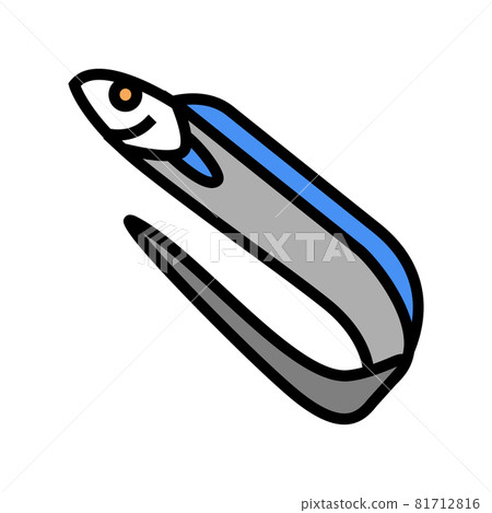 large head hairtail color icon vector illustration 81712816