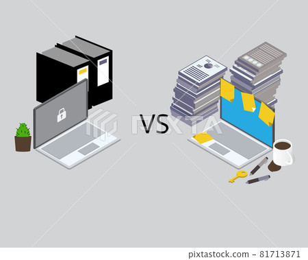 clean desk policy or CDP compare with dirty and untidy desk clean desk policy or CDP compare with dirty and untidy desk 81713871