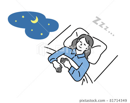 Illustrations representing sleep, sleep, lifestyle, relaxation and health 81714349