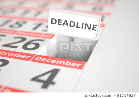 Dead Line Nov DEADLINE notice on November 27 in a calendar,... - Stock Illustration ...