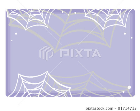 Cute illustration frame of spider web Cute illustration frame of spider web 81714712