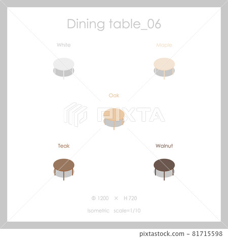 餐桌5種家具圖標1200φ 餐桌5種家具圖標1200φ 81715598