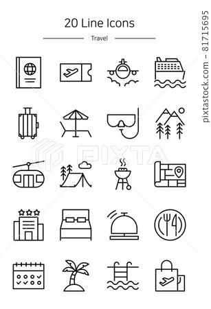 Line Icon - Travel Line Icon - Travel 81715695