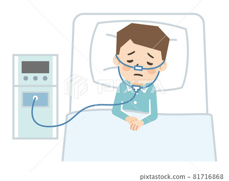 氧療的年輕人 81716868