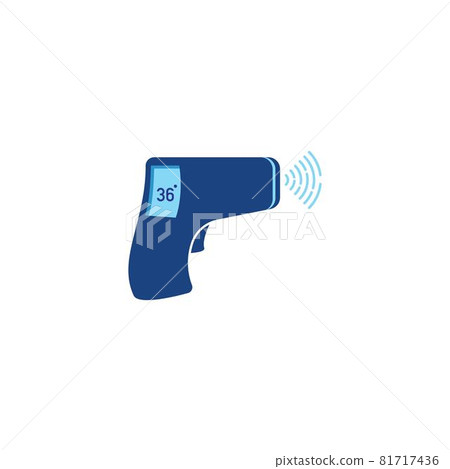 Infrared thermometer gun illustration 81717436