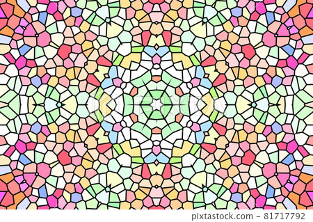 Stained glass-like geometric pattern design Stained glass-like geometric pattern design 81717792