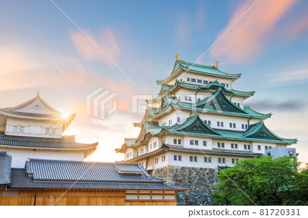 Nagoya castle and city skyline in Japan Nagoya castle and city skyline in Japan 81720331
