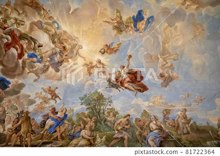 Panoramic view of ceiling interior of Palazzo Medici Panoramic view of ceiling interior of Palazzo Medici 81722364