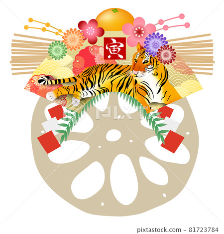 Tiger New Year's card lucky charm icon Tiger New Year's card lucky charm icon 81723784