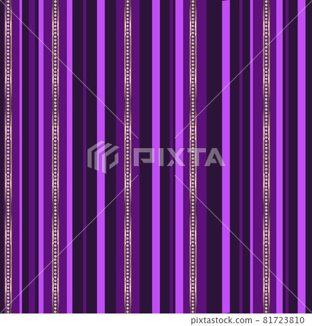Jewelry striped vector seamless pattern. Abstract pink, purple and gold stripes with diamonds on dark purple background. Jewelry striped vector seamless pattern. Abstract pink, purple and gold stripes with diamonds on dark purple background. 81723810