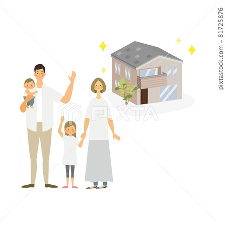 Vector illustration of new home and family Vector illustration of new home and family 81725876