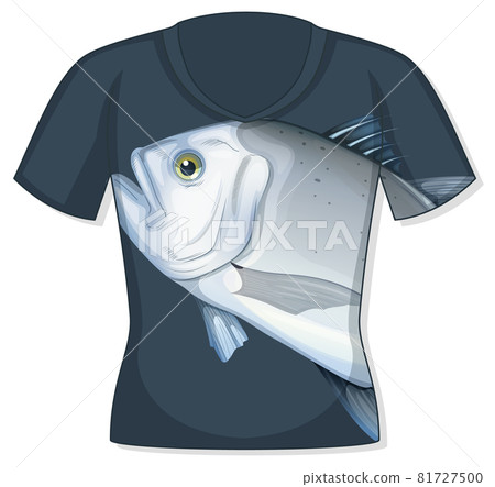 Front of t-shirt with fish pattern 81727500