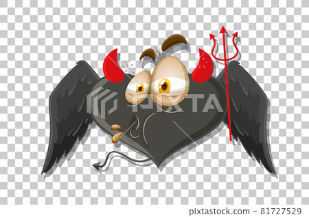 Heart shape devil with facial expression 81727529