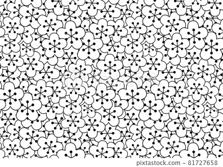 日本模式日式無縫模式單調梅花蔓延 日本模式日式無縫模式單調梅花蔓延 81727658