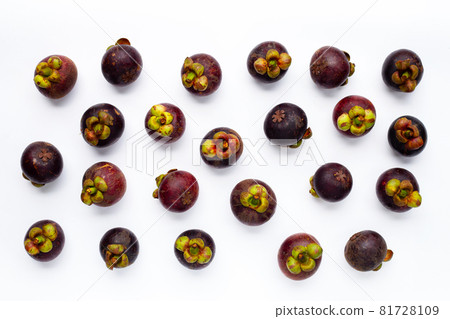 Mangosteen on white background. Mangosteen on white background. 81728109