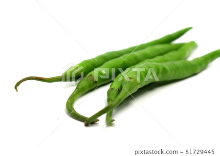 hot and spice chili pepper on white background 81729445