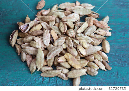 healthy and spicy Green Cardamom stock healthy and spicy Green Cardamom stock 81729785