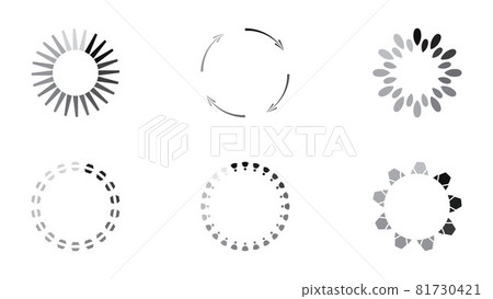 Updated progress circle bar set icon vector. Loader symbol button. Load progress bar for app, websites, UI. Updated progress circle bar set icon vector. Loader symbol button. Load progress bar for app, websites, UI. 81730421