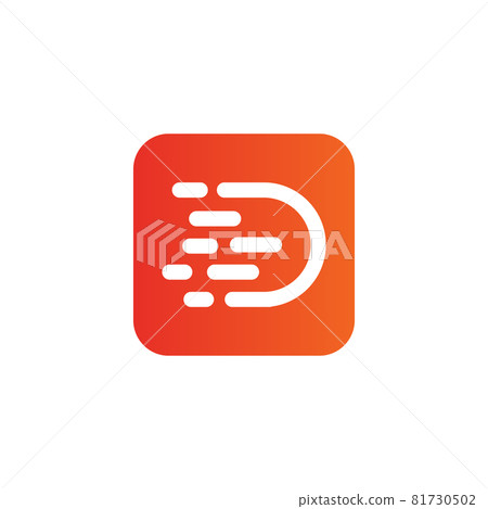 D letter initial icon logo design 81730502