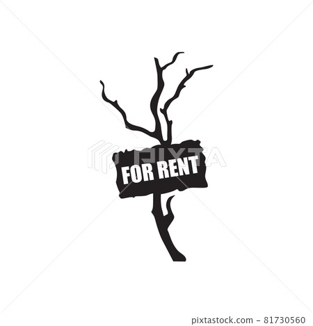 For Rent plank sign logo design - Stock Illustration [81730560] - PIXTA