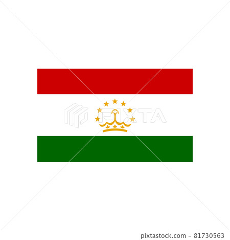 Tajikistan flag icon logo design template 81730563