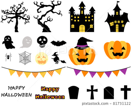 Illustration material set of Halloween Illustration material set of Halloween 81731122