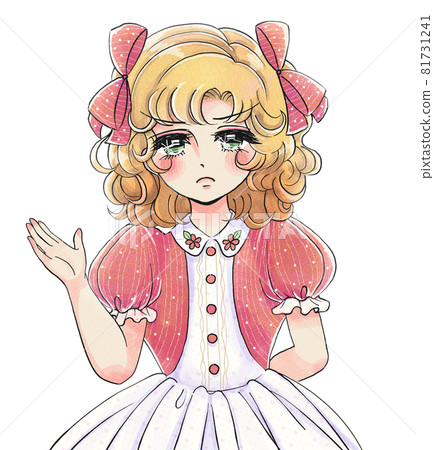 70's shojo manga, angry blonde lady, introduce 81731241