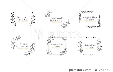 Plant frame set simple line drawing botanical natural leaf decoration decoration decoration frame fashionable Plant frame set simple line drawing botanical natural leaf decoration decoration decoration frame fashionable 81731659