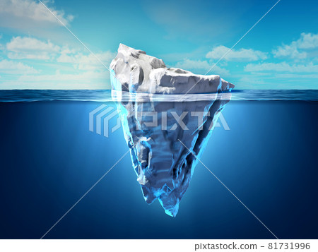 Iceberg floating in the ocean 81731996