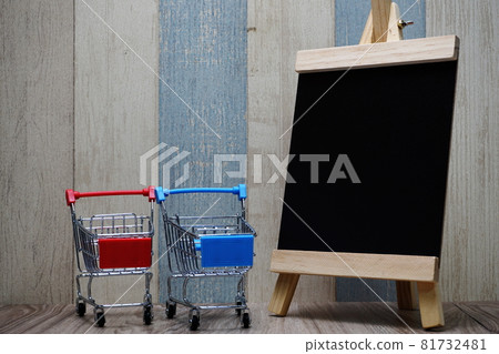 Mini trolley cart and Space wooden easel blackboard Mini trolley cart and Space wooden easel blackboard 81732481