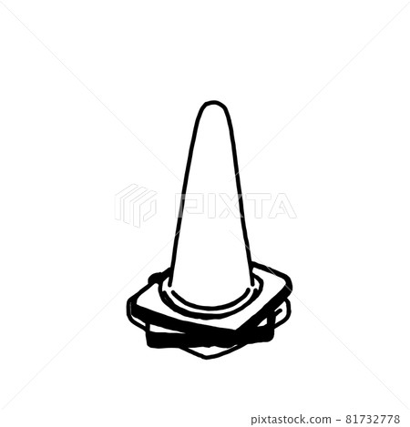 帶重量的三角錐的插圖(黑白) 帶重量的三角錐的插圖(黑白) 81732778