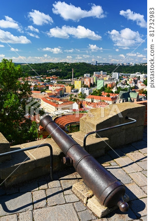 City of Brno - Czech Republic - Europe. Beautiful old cannon near Spilberk castle above the town. 81732983