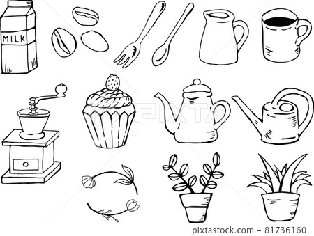 手寫插圖_咖啡廳 81736160