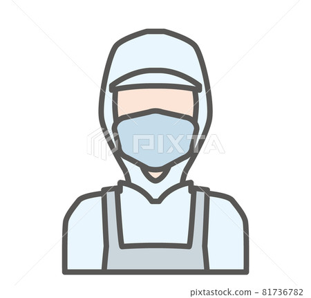 Food manufacturing person icon 81736782